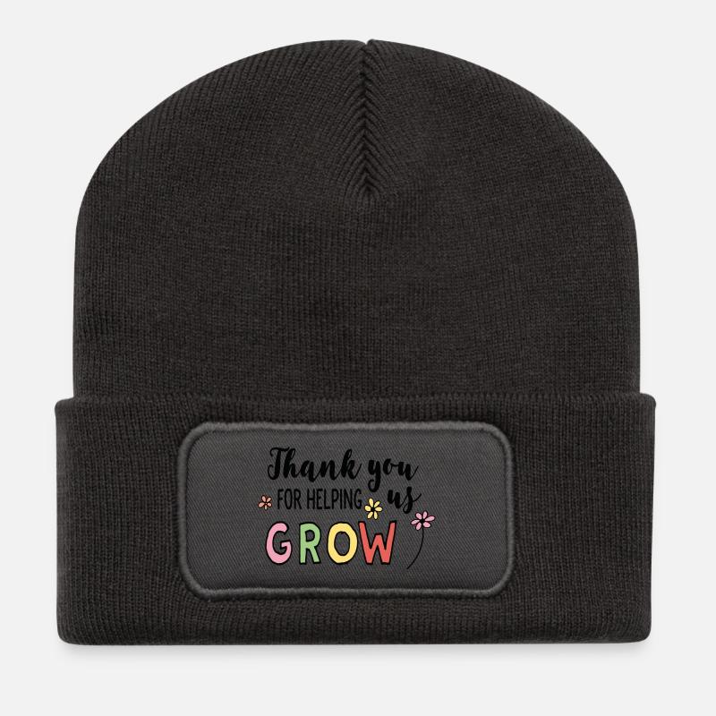Erzieherin Kinder - Recycelte Patch Beanie - Dunkelgrau