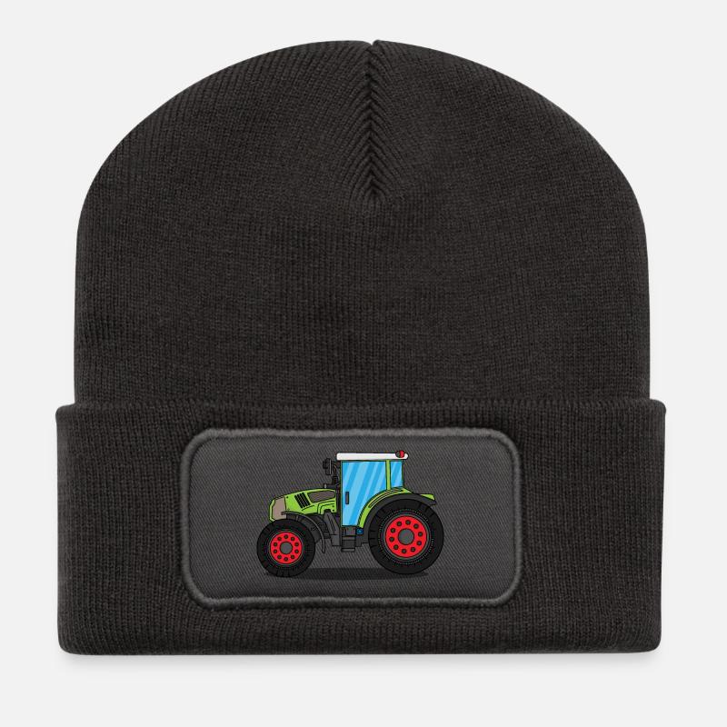 Traktor - Recycelte Patch Beanie - Dunkelgrau