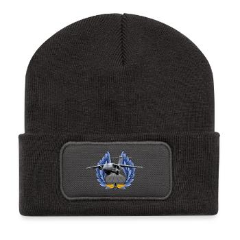 C-390 - Recycelte Patch Beanie - Dunkelgrau - Vorne