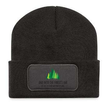 And Into The Forest I Go - Recycled Patch Beanie - dark grey - Front