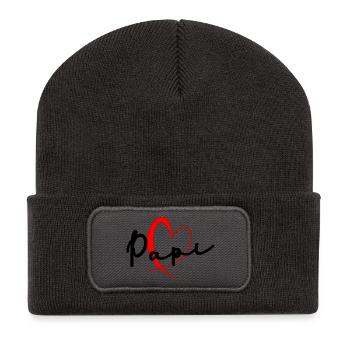 CHRISTMAS. YEAR. ANNIVERSARY. RETIREMENT. DAD. MAMAM. - Recycled Patch Beanie - dark grey - Front