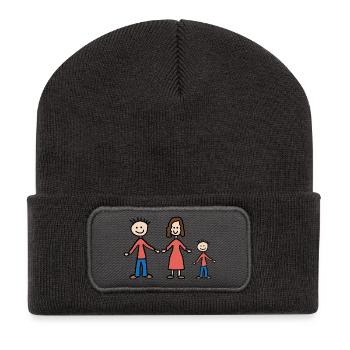 Family - Recycled Patch Beanie - dark grey - Front