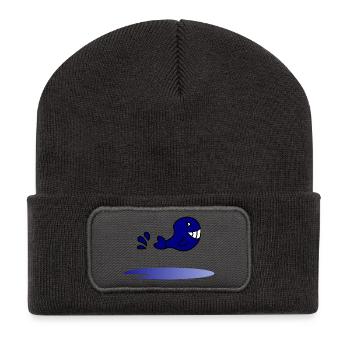 FEIERTAG. FROHE FEIERTAGE. GELIEBTE. MEISTER. LEHRER - Recycelte Patch Beanie - Dunkelgrau - Vorne