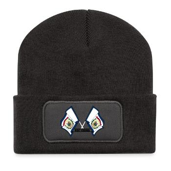 Zwei Flaggen mit dem Text WEST VIRGINIA - Recycelte Patch Beanie - Dunkelgrau - Vorne