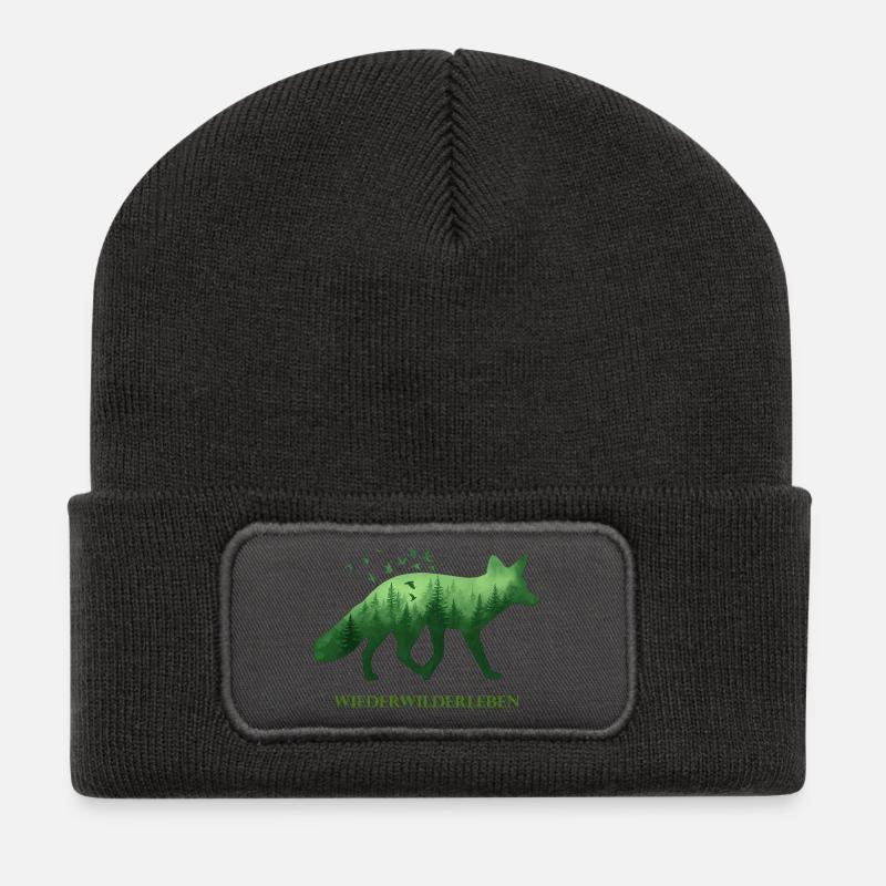 Fox - WiederWilderLeben - Recycled Patch Beanie - dark grey