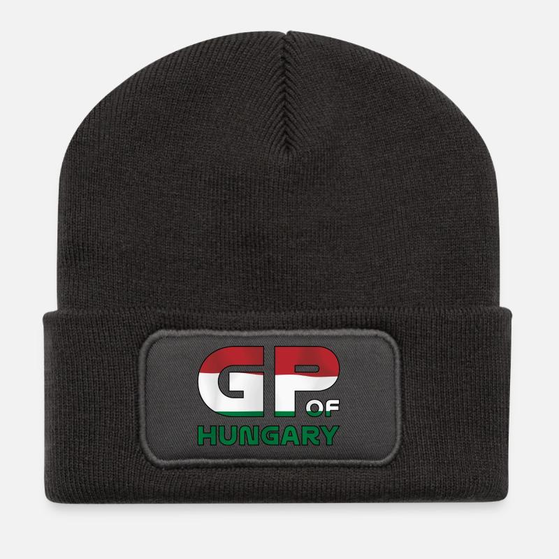 hungary_gp - Beanie recyclé à patch - charbon