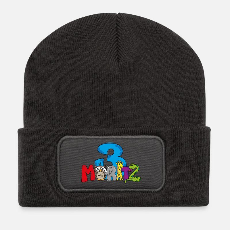 Moritz 3rd Birthday - Recycled Patch Beanie - dark grey
