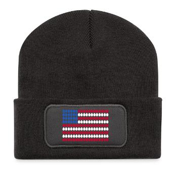 Éleveur Patriotique Troupeau de Coq Volaille USA Pride C - Beanie recyclé à patch - charbon - Devant