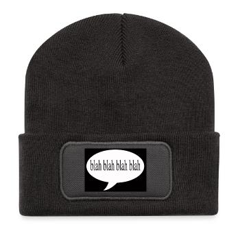 Blah Blah Blah - Recycled Patch Beanie - dark grey - Front