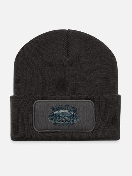 Eishockey Shirt Retro - Always Hockey - Recycelte Patch Beanie - Dunkelgrau
