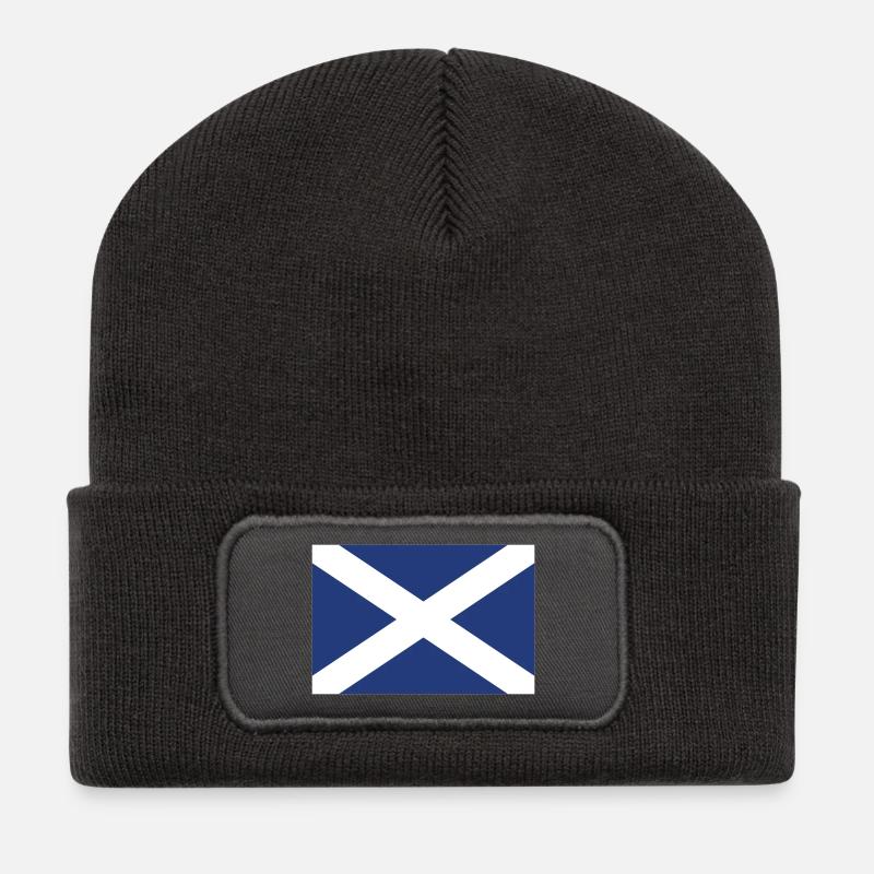 schottland - Recycelte Patch Beanie - Dunkelgrau