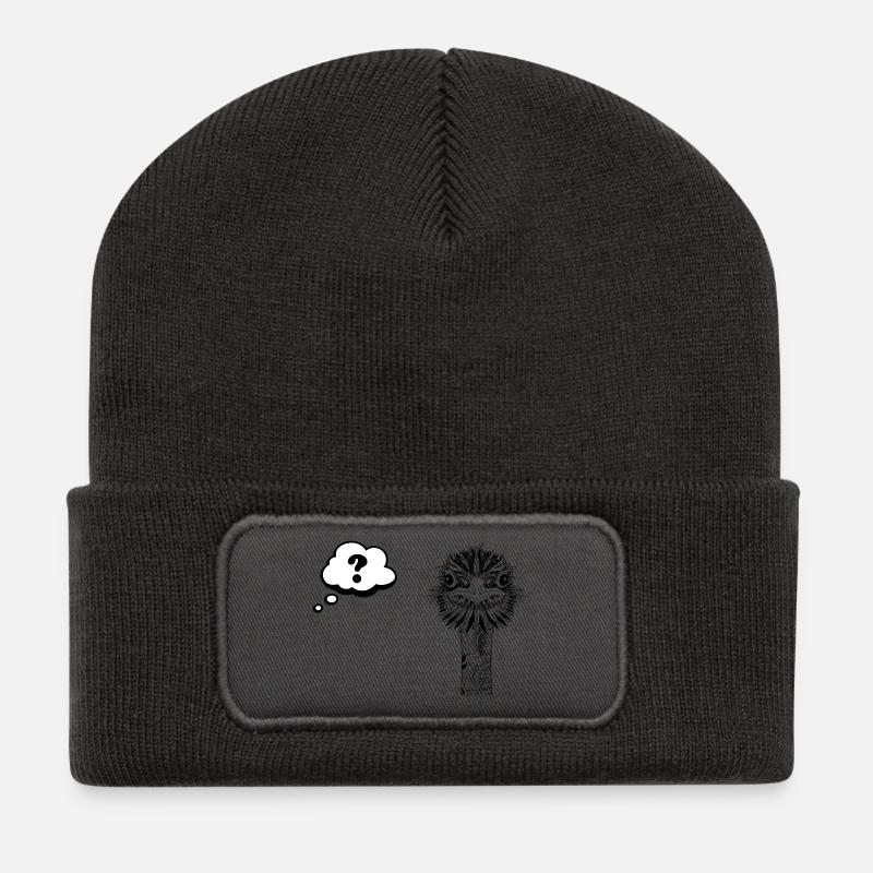 Bulle Comiques point d'interrogation - Beanie recyclé à patch - charbon