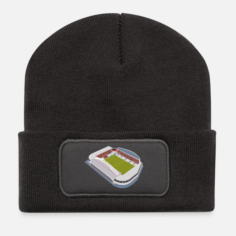 Stadion - Recycelte Patch Beanie - Dunkelgrau