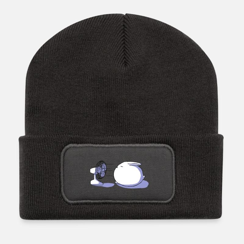 Zu heiß!! - Recycelte Patch Beanie - Dunkelgrau