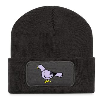 taube - Recycelte Patch Beanie - Dunkelgrau - Vorne