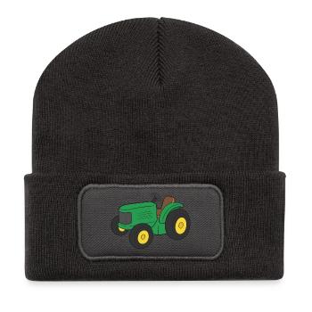 Traktor - Recycelte Patch Beanie - Dunkelgrau - Vorne