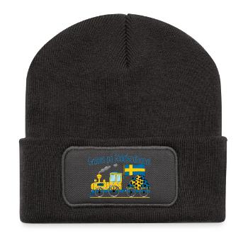Grattis på födelsedagen Sweden Flag Football - Beanie recyclé à patch - charbon - Devant