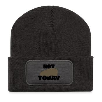 Not today Capybara - Recycelte Patch Beanie - Dunkelgrau - Vorne