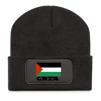palestine1234 - Beanie recyclé à patch - charbon - Devant