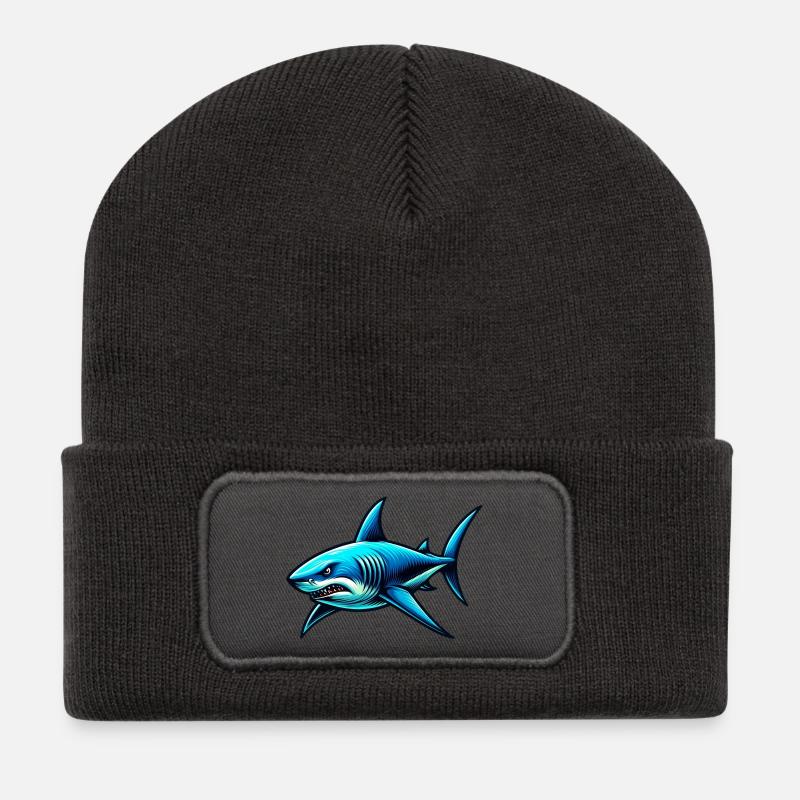 Hai - Recycelte Patch Beanie - Dunkelgrau
