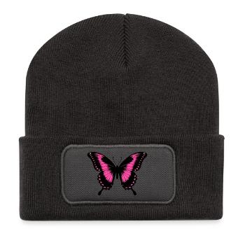 Butterfly - Recycled Patch Beanie - dark grey - Front