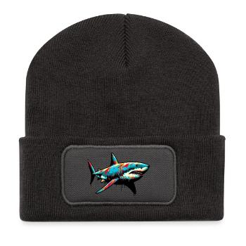 Shark - Recycled Patch Beanie - dark grey - Front
