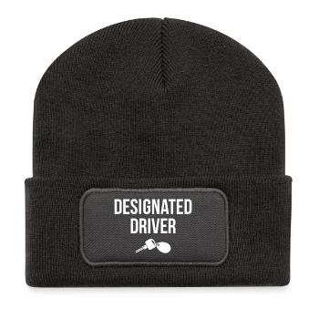 Conducteur désigné - Beanie recyclé à patch - charbon - Devant
