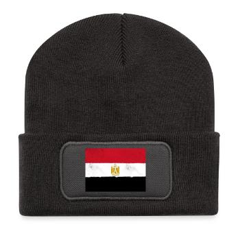 Drapeau de l’Égypte – Terre des Pharaons - Beanie recyclé à patch - charbon - Devant