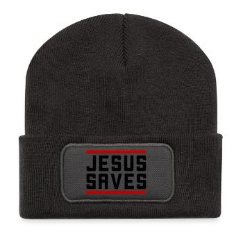 Jésus sauve d’une manière chrétienne - Beanie recyclé à patch - charbon - Devant