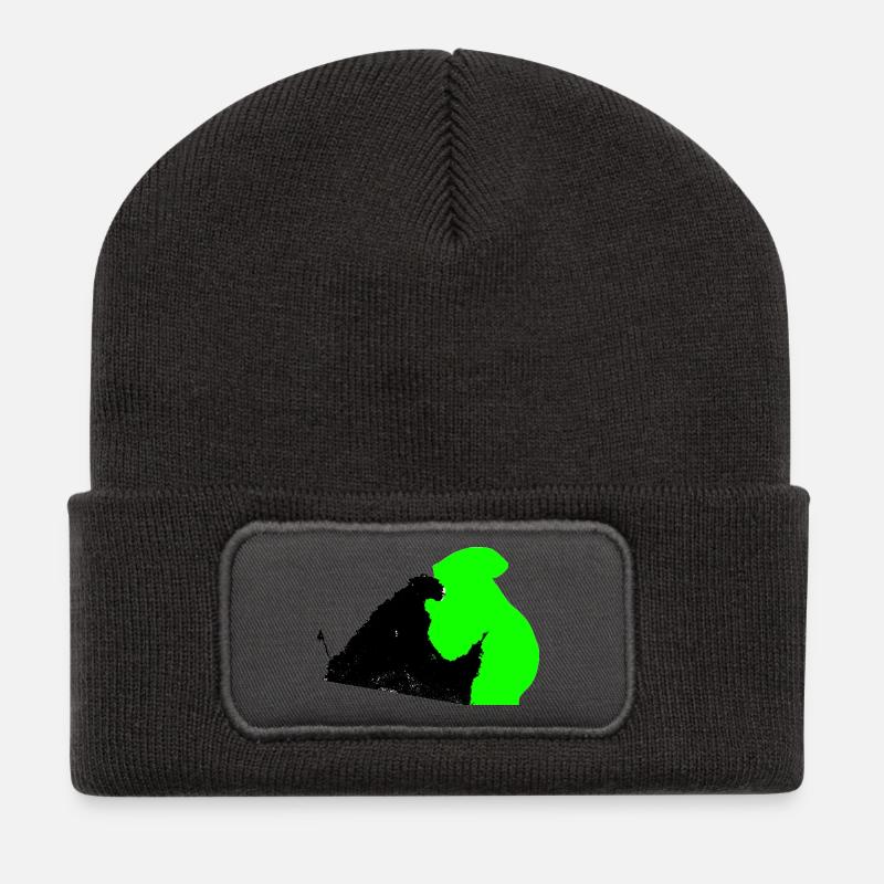 Design TOWARDS Kollektion - Recycelte Patch Beanie - Dunkelgrau