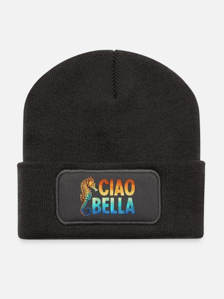 Ciao Bella - Recycelte Patch Beanie - Dunkelgrau
