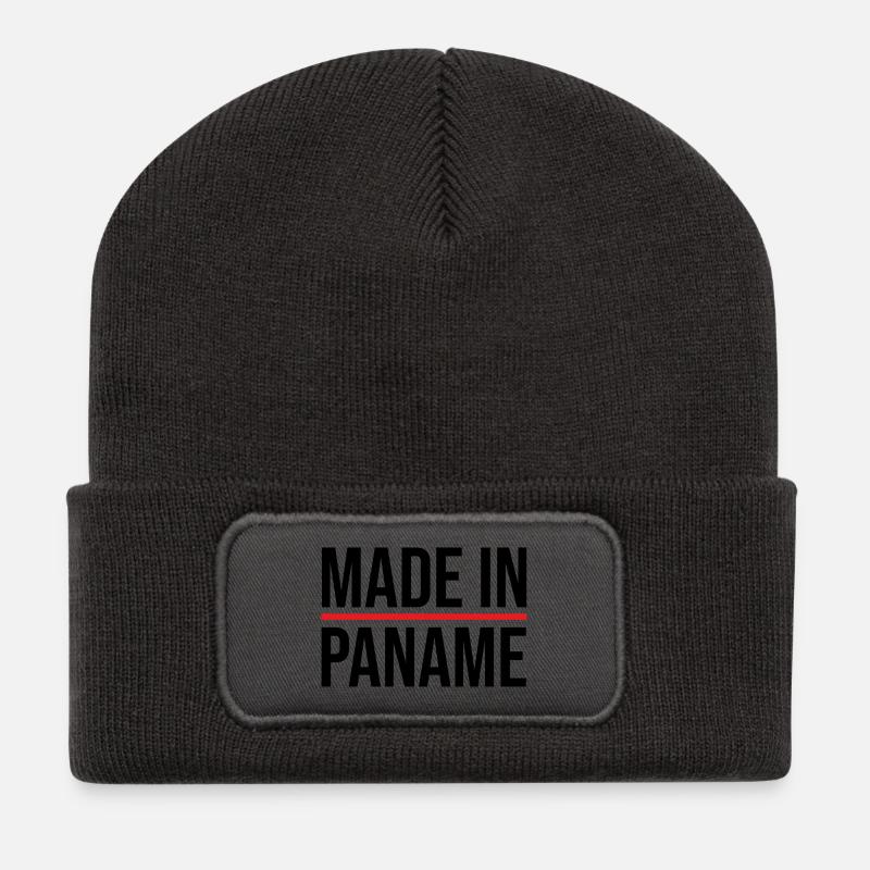 Hergestellt in Paname - Recycelte Patch Beanie - Dunkelgrau