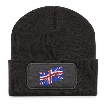 England Flag - Recycled Patch Beanie - dark grey - Front