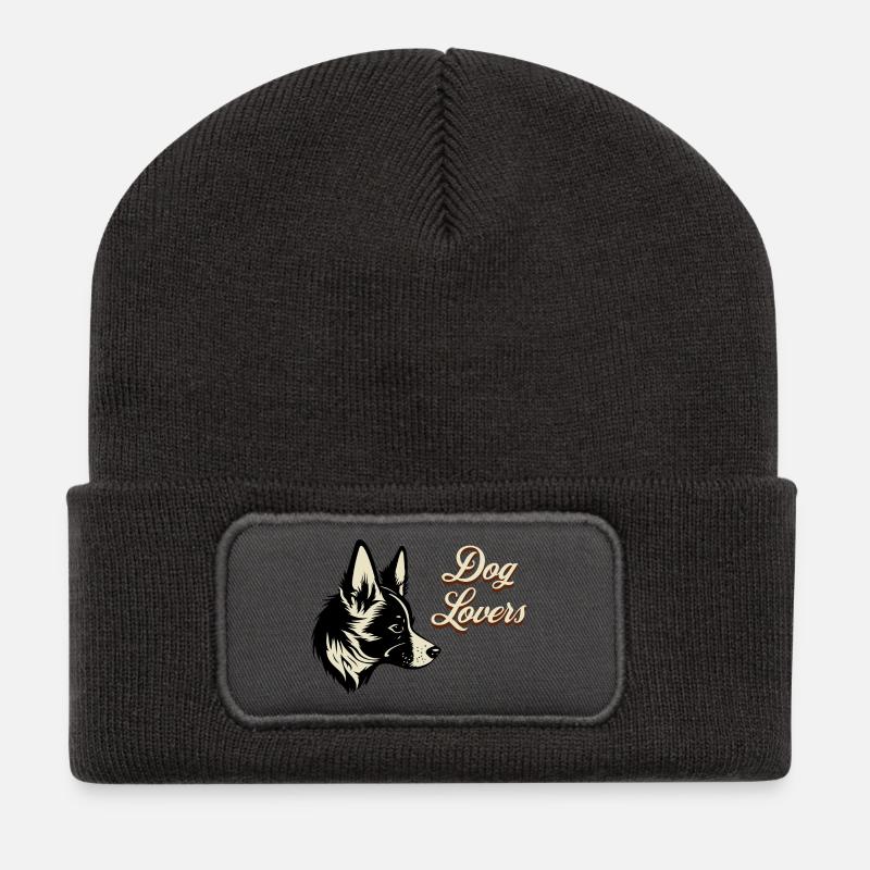 Hundeliebe DogLovers - Recycelte Patch Beanie - Dunkelgrau
