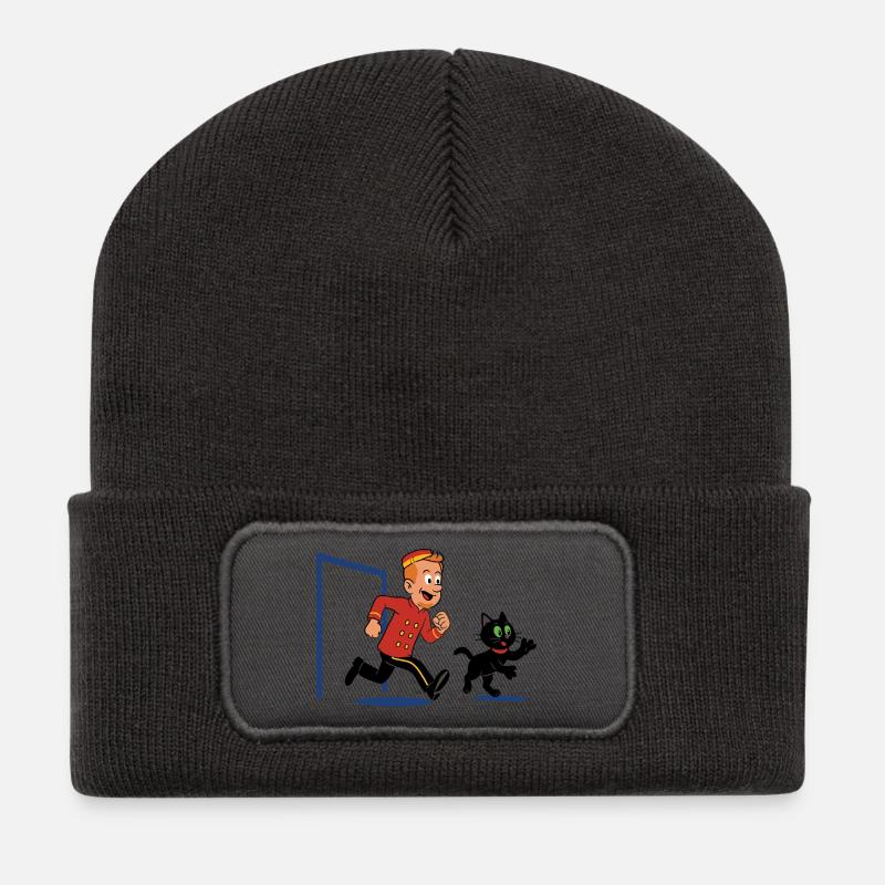 Franky & Meeko – Humbug Hotel - Recycelte Patch Beanie - Dunkelgrau