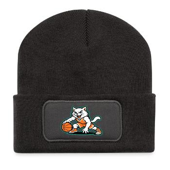 Basketball Cat Dunk - Recycled Patch Beanie - dark grey - Front