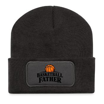 Basketball Father Retro Sports Design - Recycled Patch Beanie - dark grey - Front