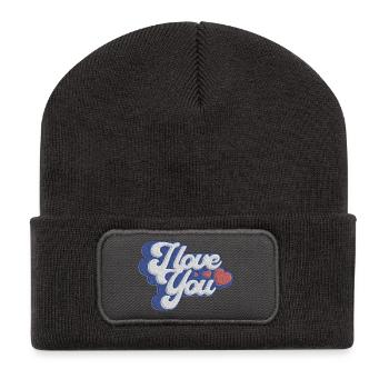 I Love you - message of love - Recycled Patch Beanie - dark grey - Front