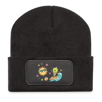 Sonne Surfer Eiscreme Wellen Eiskugel Sommer Spaß - Recycled Patch Beanie - dark grey - Front