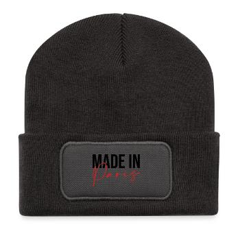 Hergestellt in Paris - Recycelte Patch Beanie - Dunkelgrau - Vorne