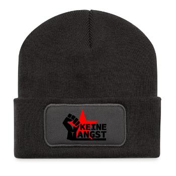 Widerstand - Keine Angst - Recycelte Patch Beanie - Dunkelgrau - Vorne