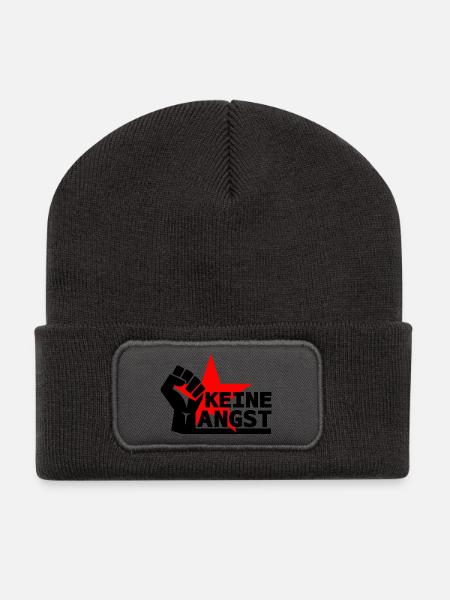 Widerstand - Keine Angst - Recycelte Patch Beanie - Dunkelgrau