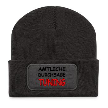 Auto - Recycelte Patch Beanie - Dunkelgrau - Vorne