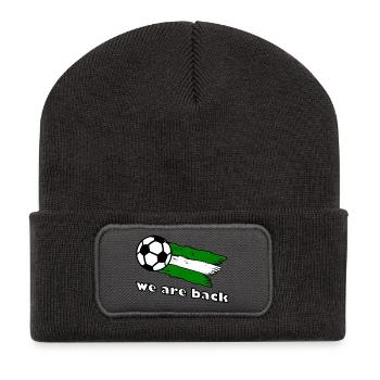 Wir sind zurück Fußball Comeback Bremen - Recycelte Patch Beanie - Dunkelgrau - Vorne