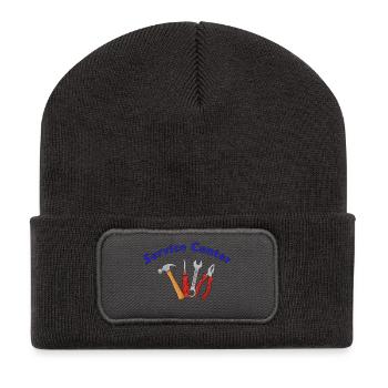Service Center - Recycelte Patch Beanie - Dunkelgrau - Vorne