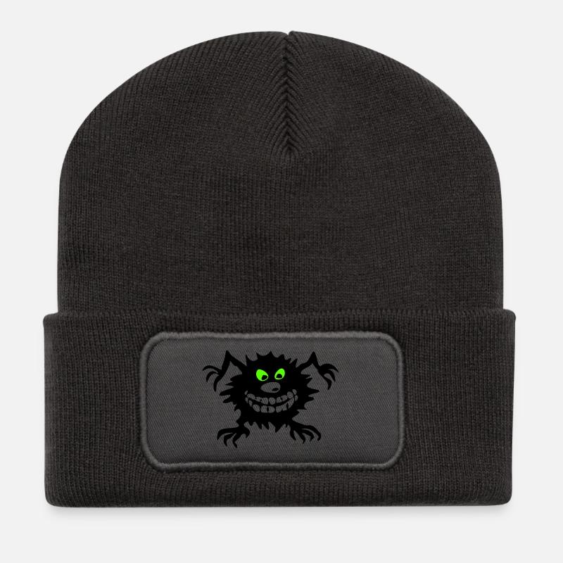 Monster - Eater - Recycelte Patch Beanie - Dunkelgrau
