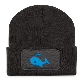 wal - Recycelte Patch Beanie - Dunkelgrau - Vorne