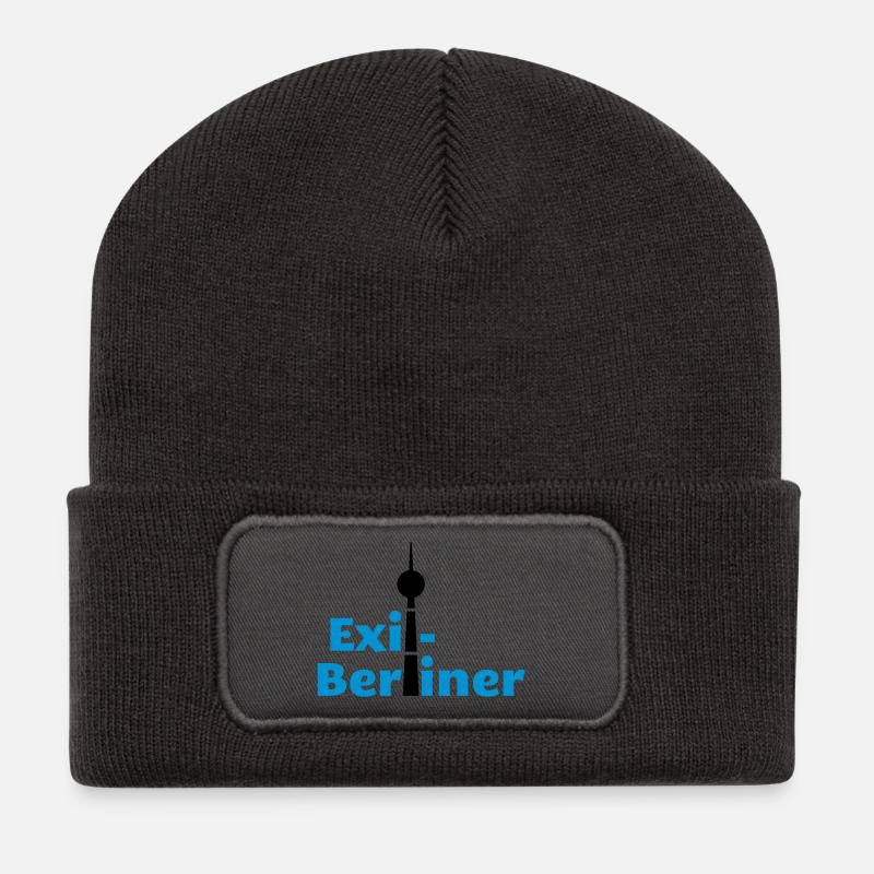 Berlin - Exil-Berliner - Recycelte Patch Beanie - Dunkelgrau
