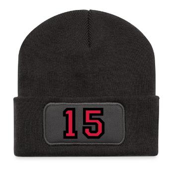 Le numéro 15 - Le numéro de quinze - Beanie recyclé à patch - charbon - Devant