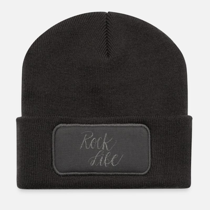 Rock Life - Recycelte Patch Beanie - Dunkelgrau